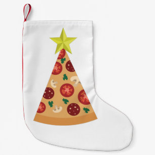 Petite Chaussette De Noël pizza affreux arbre de noël drôle