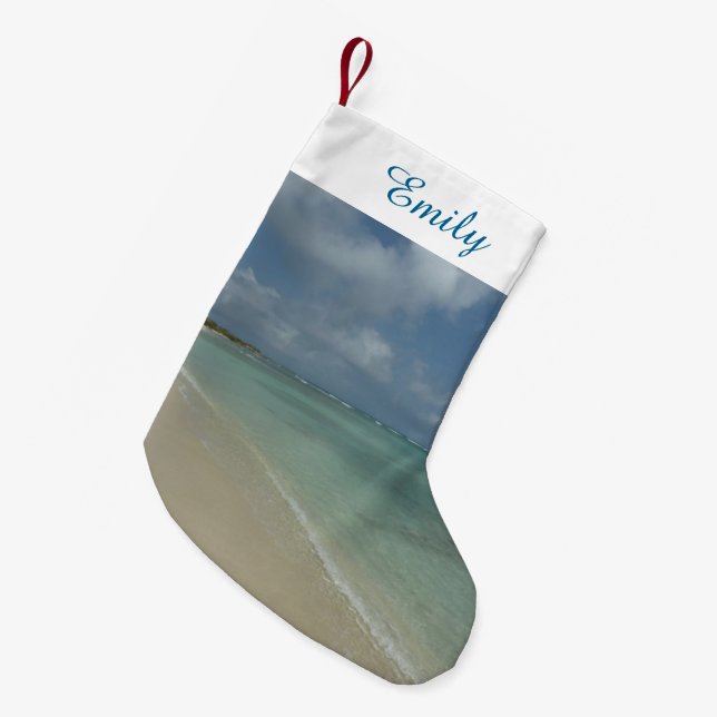 Petite Chaussette De Noël Plage d'Aruba II Magnifique paysage naturel (Devant (Accrochage))