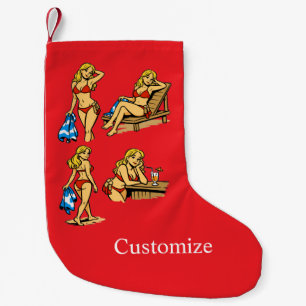 Petite Chaussette De Noël Plage de Bikini Time Thunder_Cove