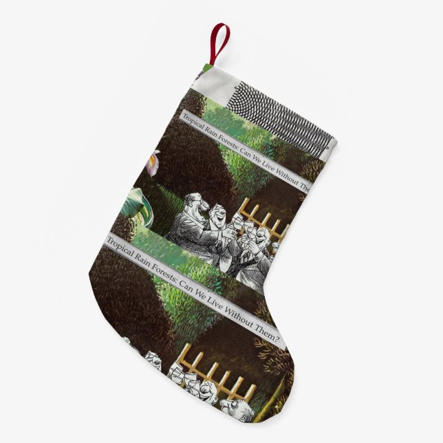 Petite Chaussette De Noël Plaisanterie politique drôle Forêt Changement clim (Devant (Accrochage))