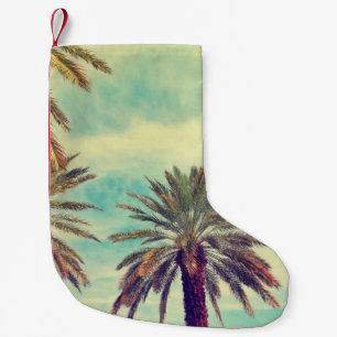 Petite Chaussette De Noël Plantation de palmiers ensoleillés : Oasis cultivé