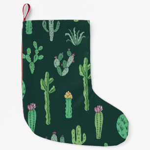 Petite Chaussette De Noël Plantes de Cactus : Arrière - plan Vintage sans co