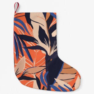 Petite Chaussette De Noël Plantes de jungle exotique moderne motif d'illustr