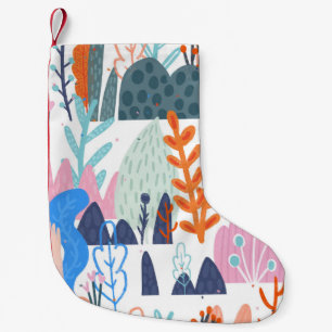 Petite Chaussette De Noël Plantes exotiques : Motif brillant et transparent