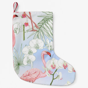 Petite Chaussette De Noël Plantes tropicaux et fleurs. Motif sans joint, ret
