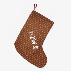 Petite Chaussette De Noël Plaque de Noël en brique avec nom personnalisé