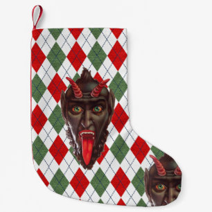 Petite Chaussette De Noël plaqué noël krampus xmas stockage