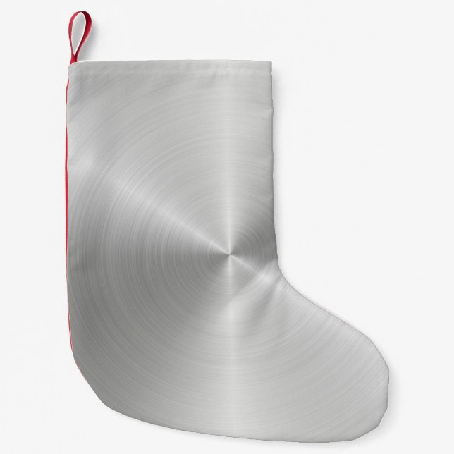 Petite Chaussette De Noël Plaques circulaires fer métallique (Devant)