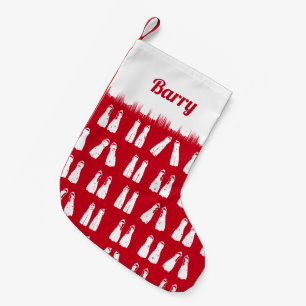 Petite Chaussette De Noël Plongée sous-marine Fins Rouge Blanc Flipper Motif