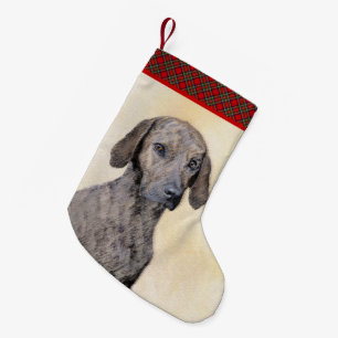 Petite Chaussette De Noël Plott Peinture - Cute Original Chien Art
