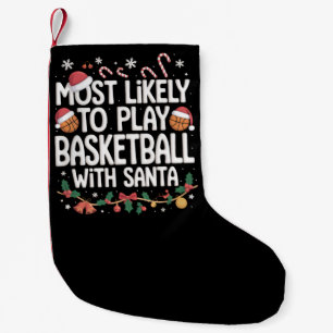 Petite Chaussette De Noël Plus susceptible de jouer au basket avec la famill