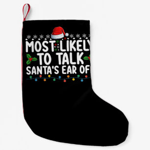 Petite Chaussette De Noël Plus susceptible de parler à l'oreille du Père Noë