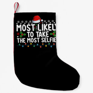 Petite Chaussette De Noël Plus susceptible de prendre le plus de selfies Noë