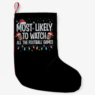 Petite Chaussette De Noël Plus susceptible de regarder tous les matchs de fo