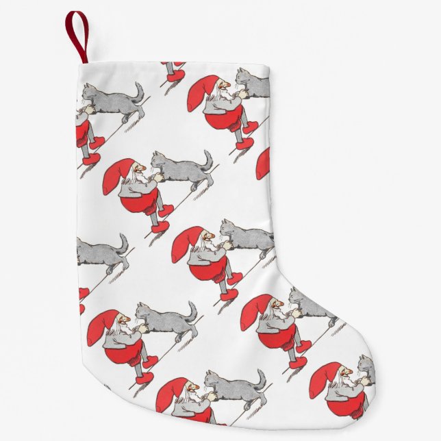 Petite Chaussette De Noël Poches de chats de gnome (Devant)