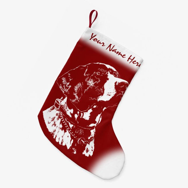 Petite Chaussette De Noël Pointer Chien Noël Stocking Amoureux de les chiens (Devant (Accrochage))