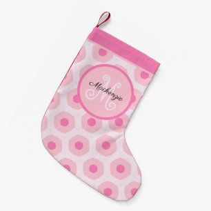 Petite Chaussette De Noël Points Motifs modernes Rose Girly Circle