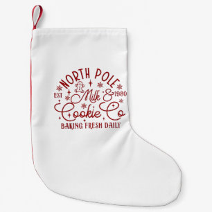 Petite Chaussette De Noël Pôle Nord Lait et Cookie Cuits Frais Quotidienneme