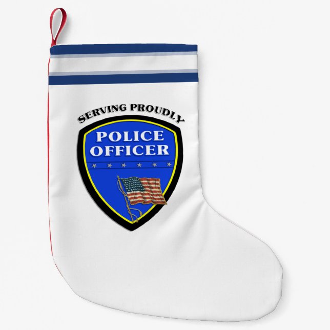 Petite Chaussette De Noël Police (Devant)