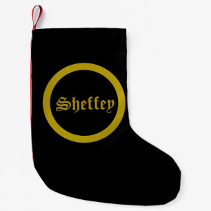 Petite Chaussette De Noël Polices Sheffey - Noir et Or Petit Sto de Noël