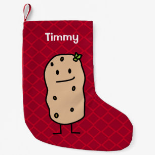 Petite Chaussette De Noël Pommes de terre de pomme de terre - sourire mignon