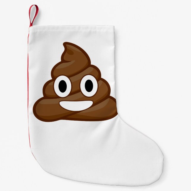 Petite Chaussette De Noël poo emoji xmas stockage de noël (Devant)