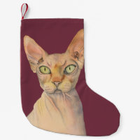 Portrait d'aquarelle de chat de Sphynx