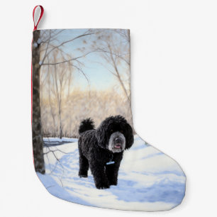Petite Chaussette De Noël Portugais Water Dog Laisser neiger Noël