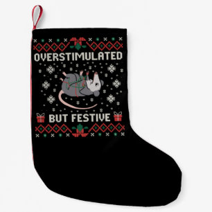 Petite Chaussette De Noël Possum de Noël festif mais surstimulé drôle 