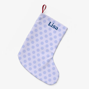 Petite Chaussette De Noël Pot de Noël Polka bleu personnalisé