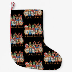 Petite Chaussette De Noël Poulets de Noël Ferme Xmas Saison des Fêtes Drôle