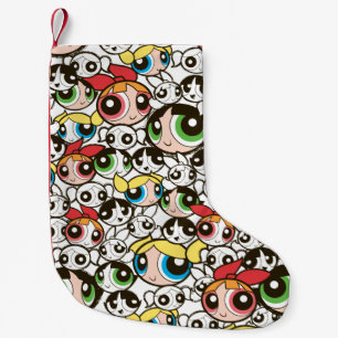Petite Chaussette De Noël Powerpuff Girls Face Pattern