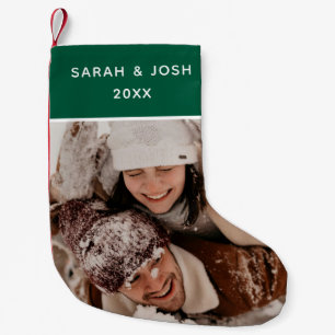 Petite Chaussette De Noël Premier Noël Nouveaux mariés Photo & Noms Simple
