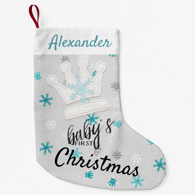 Petite Chaussette De Noël Premières réserves de Noël de la Couronne et des f (Devant)