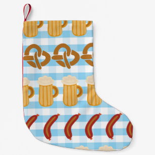 Petite Chaussette De Noël Pretzels bière saucisse alignés sans soudure vin