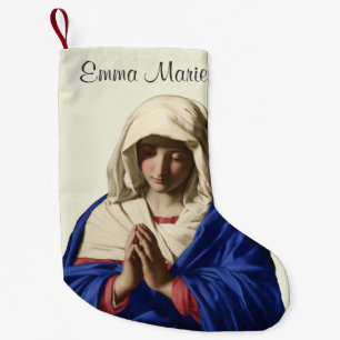 Petite Chaussette De Noël Prière catholique de la Sainte Vierge Marie