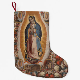 Petite Chaussette De Noël Prière catholique de la Vierge Marie de Guadalupe