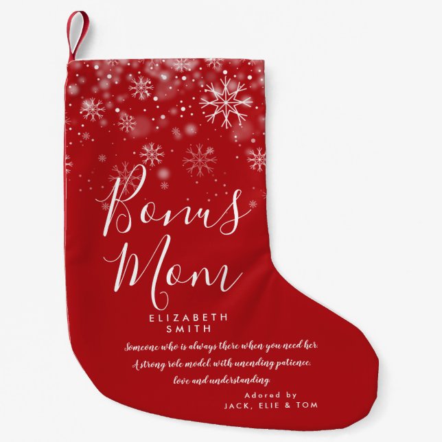Petite Chaussette De Noël Prime de Noël de citation de fête de maman personn (Devant)