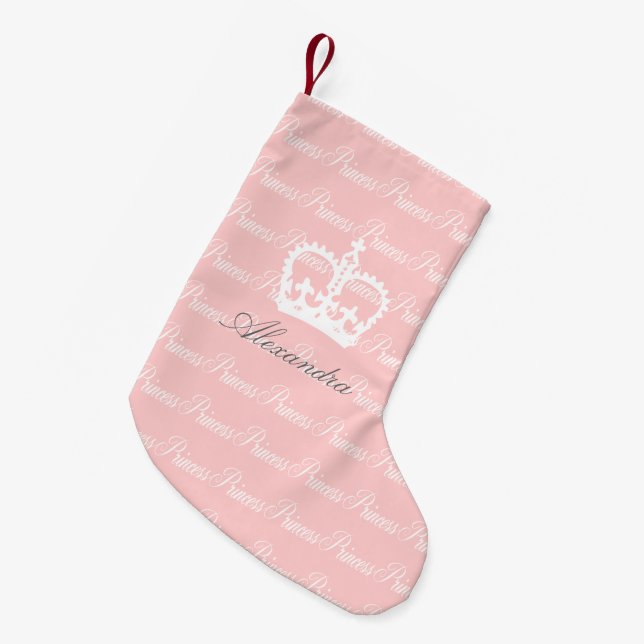 Petite Chaussette De Noël Princesse Rose-n-Blanche (Devant (Accrochage))