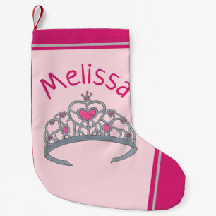 Petite Chaussette De Noël Princesse Rose Reine Tiara Couronne habillée