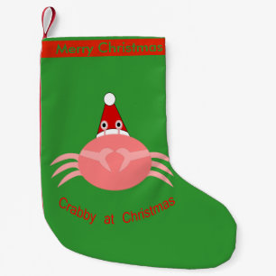 Petite Chaussette De Noël Prise personnalisée de crabe de Noël