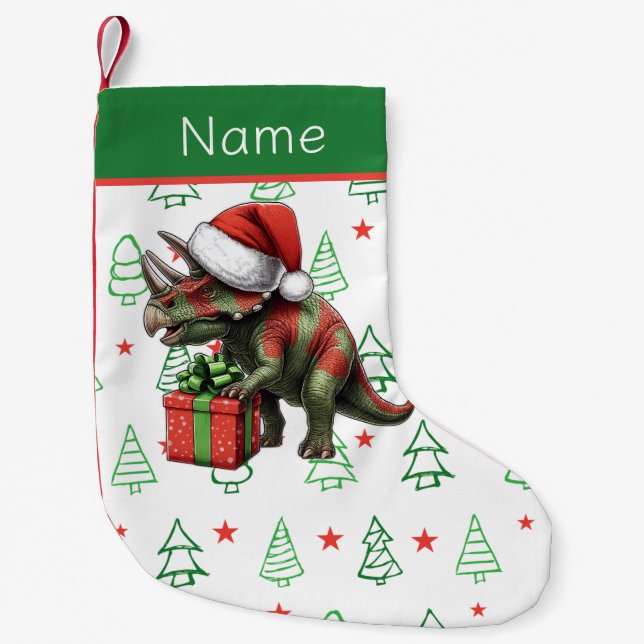 Petite Chaussette De Noël Pterodactyle de Noël (Devant)