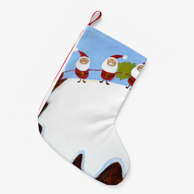 Petite Chaussette De Noël Pudding de Noël et Santas (Devant (Accrochage))