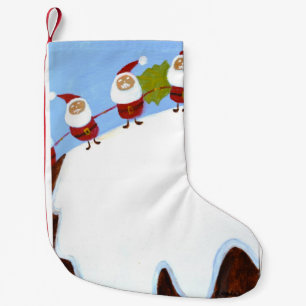 Petite Chaussette De Noël Pudding de Noël et Santas