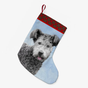 Petite Chaussette De Noël Pumi Peinture - Cute Original Chien Art
