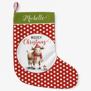 Petite Chaussette De Noël Pun de vache de Noël
