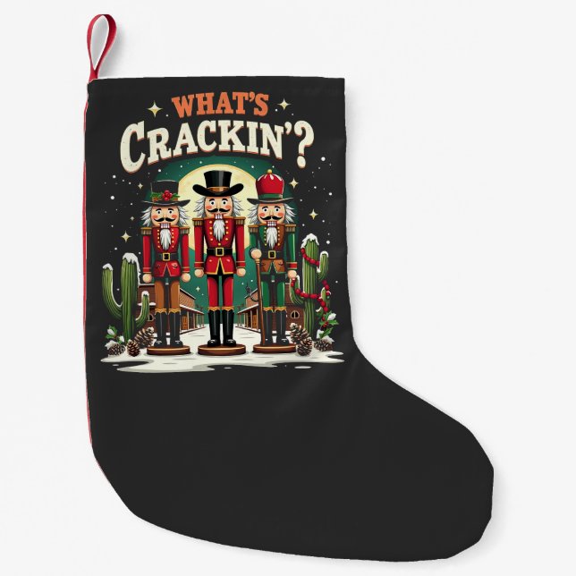 Petite Chaussette De Noël Qu'est-ce que Cactus Cactus Cactus Noël drôle (Devant)