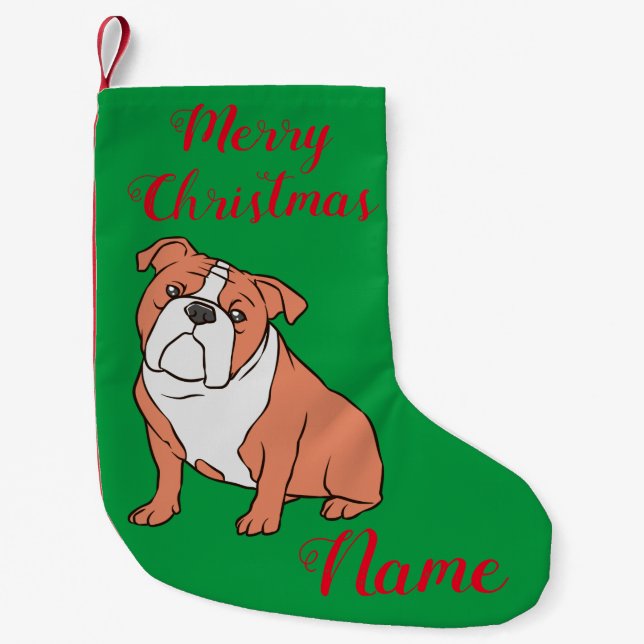 Petite Chaussette De Noël Race Bouledogue Thunder_Cove (Devant)