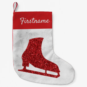 Petite Chaussette De Noël Raie rouge de glace Stockage de Noël