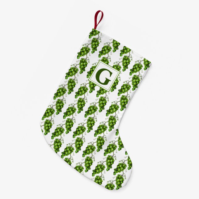 Petite Chaussette De Noël Raisins verts - Stocking de Noël (Devant (Accrochage))